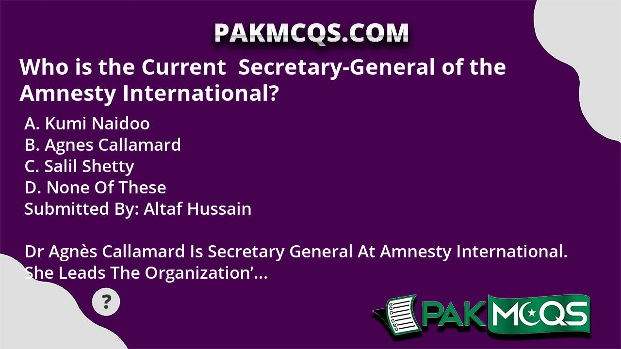 who-is-the-current-secretary-general-of-the-amnesty-international